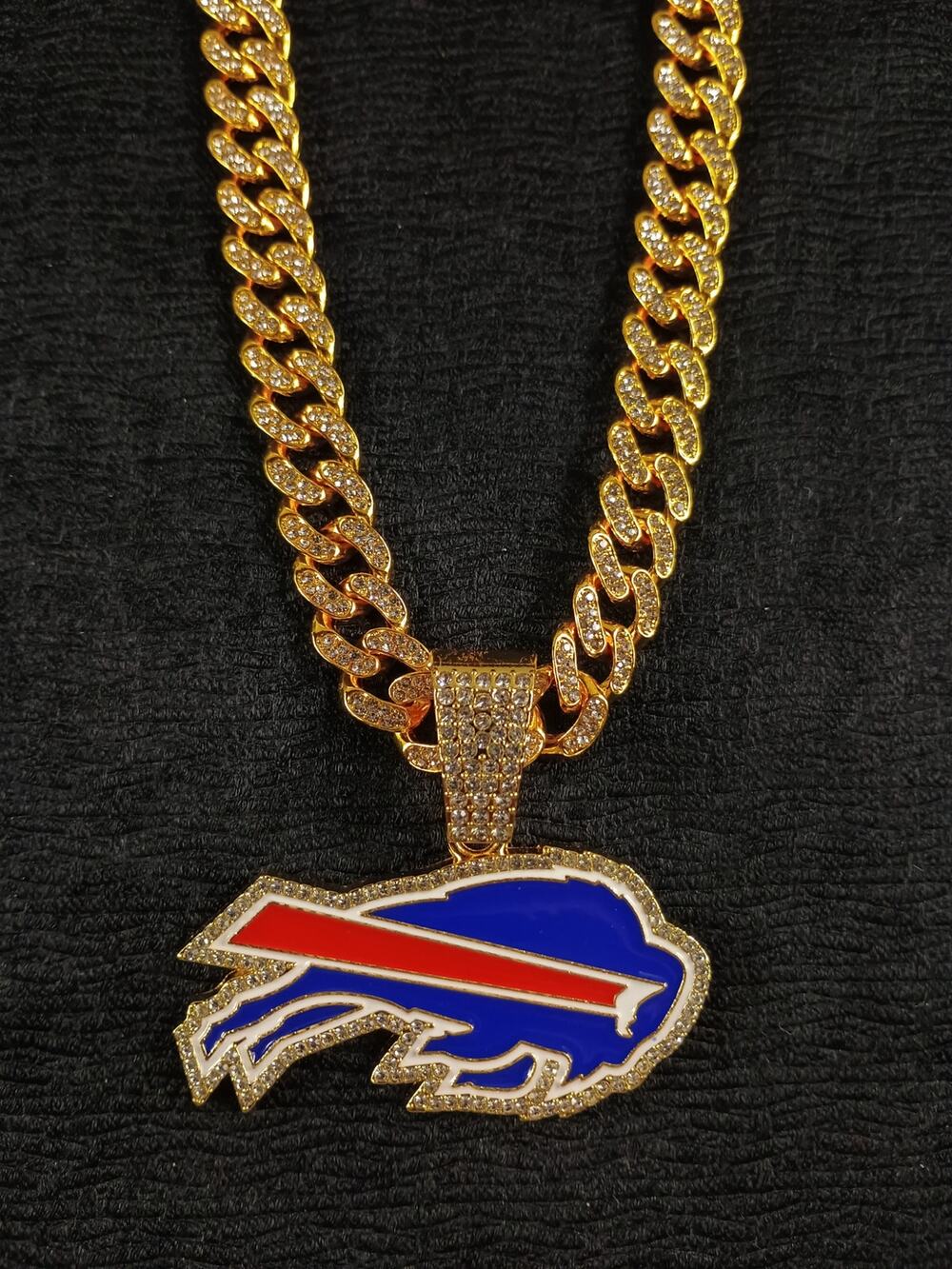 Buffalo Bills Necklace Pendant Chain Link NFL Football Hip Hop Jewelry